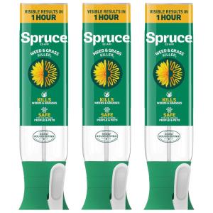 imageSpruce EZAIM Grass and Weed Killer Spray  Precision Shot for Cracks Edges ampamp Small Spaces  Starts Wilting in 1 Hour Dead Weeds in 24 Hours 3 Pack 10 Oz Each