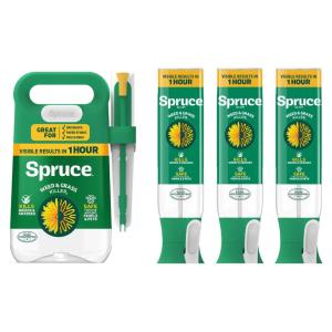 imageSpruce Weed ampamp Grass Killer Bundle  Includes 64oz Power Wand ampamp 3 Pack of EZ AIM Ready Spray for Cracks ampamp Edges  Use on Mulch Beds Driveways Gardens ampamp More  Visible Results in 1 Hour