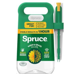 imageSpruce Weed Killer Spray  Snap ampamp Spray Weed ampamp Grass Killer Powered Starter Kit  Reusable Sprayer with Wand for SpotTreating Driveways Gardens ampamp More 64 Oz BottlePowered Starter Kit